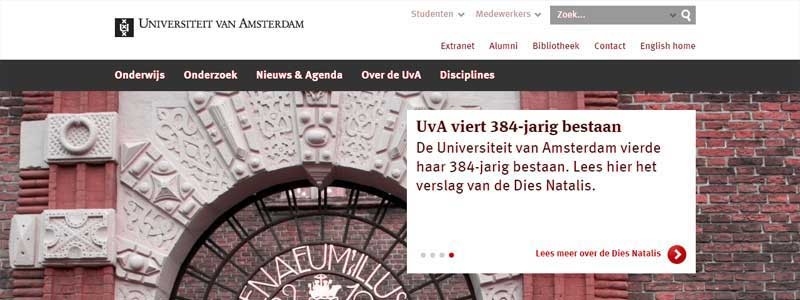 UvA.nl screenshot