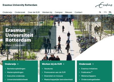 Erasmus Universiteit screenshot website